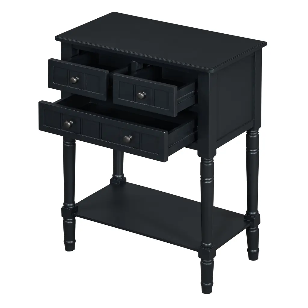 Narrow Console Table Slim Sofa Table Three Storage Drawers And Baskets Entryway Furniture rnb