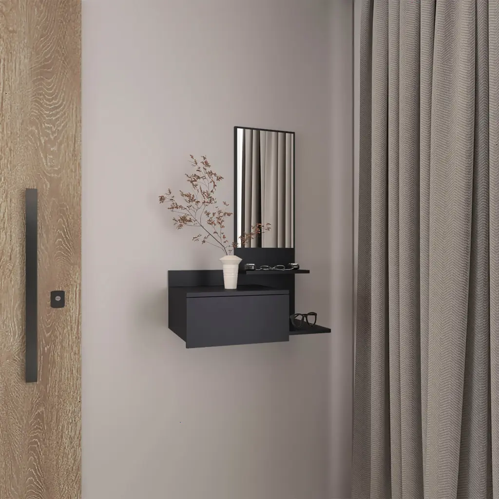 Vienna 23.6 Inch Wide 3 Tier Shelf Floating Mirror Console Table rta muebles colombia