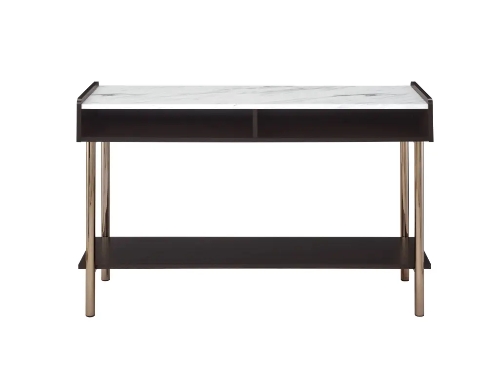 Carrie Sofa Table Brown Wood Console Table Living Room steve silver furniture