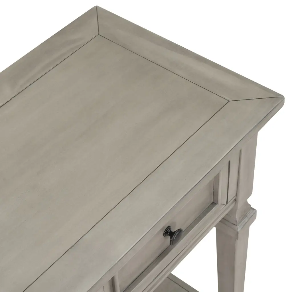 Classic Retro Style Console Table Three Top Drawers and Open Shelf trexm