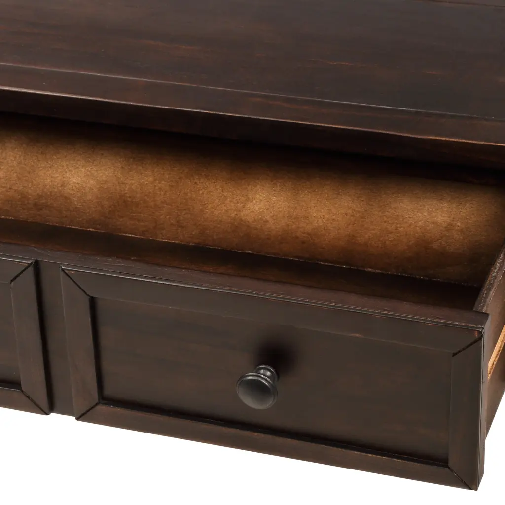 Console Table Sofa Table Easy Assembly Two Storage Drawers And Bottom Shelf trexm