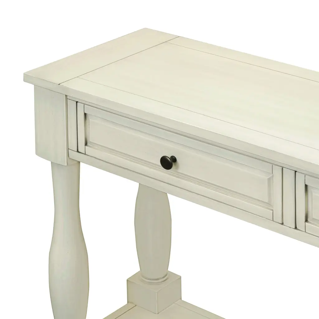 63 Inch Long Console Table Drawers and Shelf Entryway or Hallway trexm