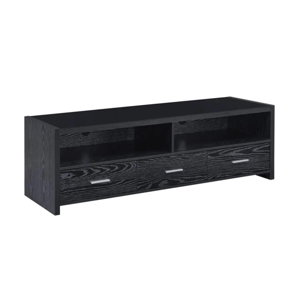 Alton 62 Inch 3-Drawer TV Console Black Oak Finish Coaster Company