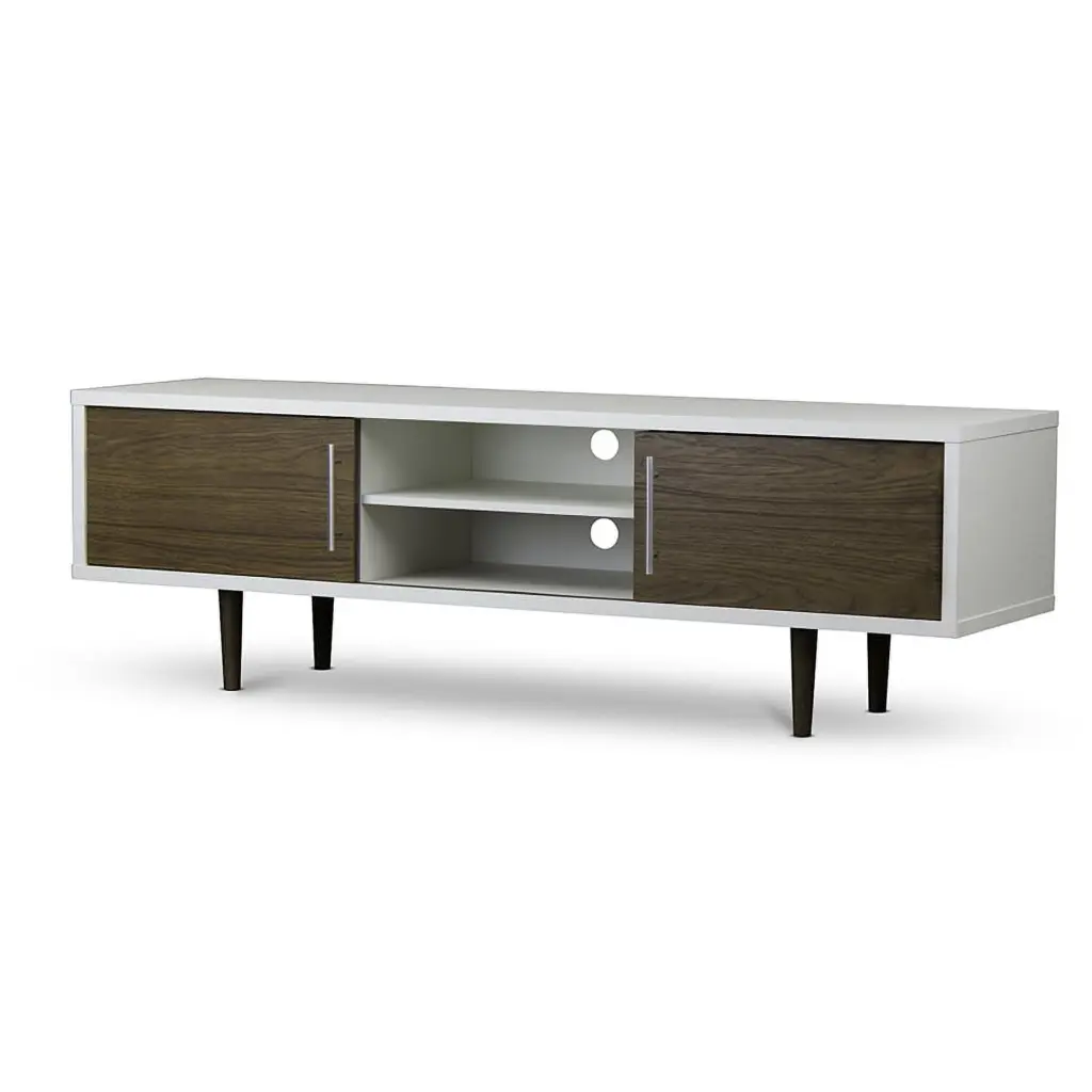 Baxton Studio Gemini Wood Contemporary TV Stand Living Room Entertainment Center Wholesale Interiors