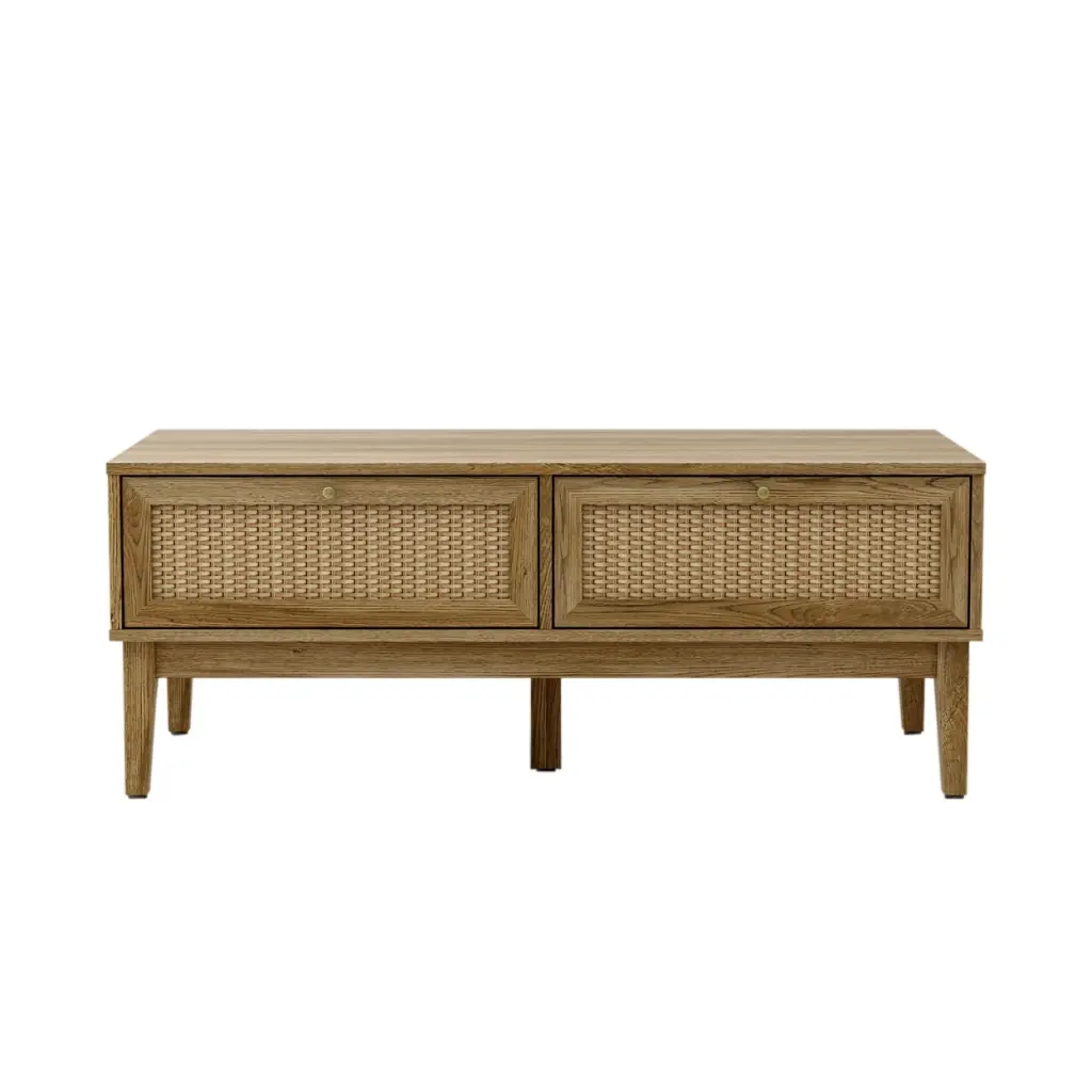 Home Living Room Modern Contemporary Bodrum Manufactured Wood Coffee Table Anderson Teak