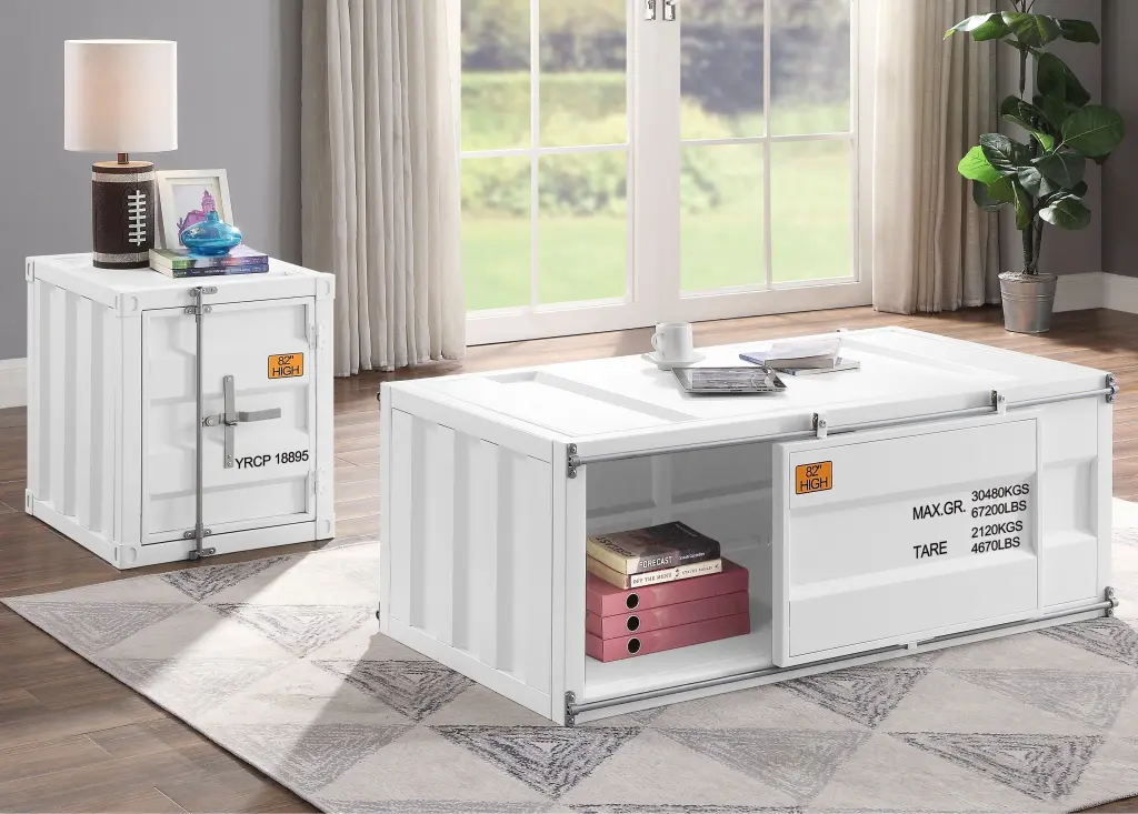 ACME Cargo White Coffee Table - 87880 BloomVivid