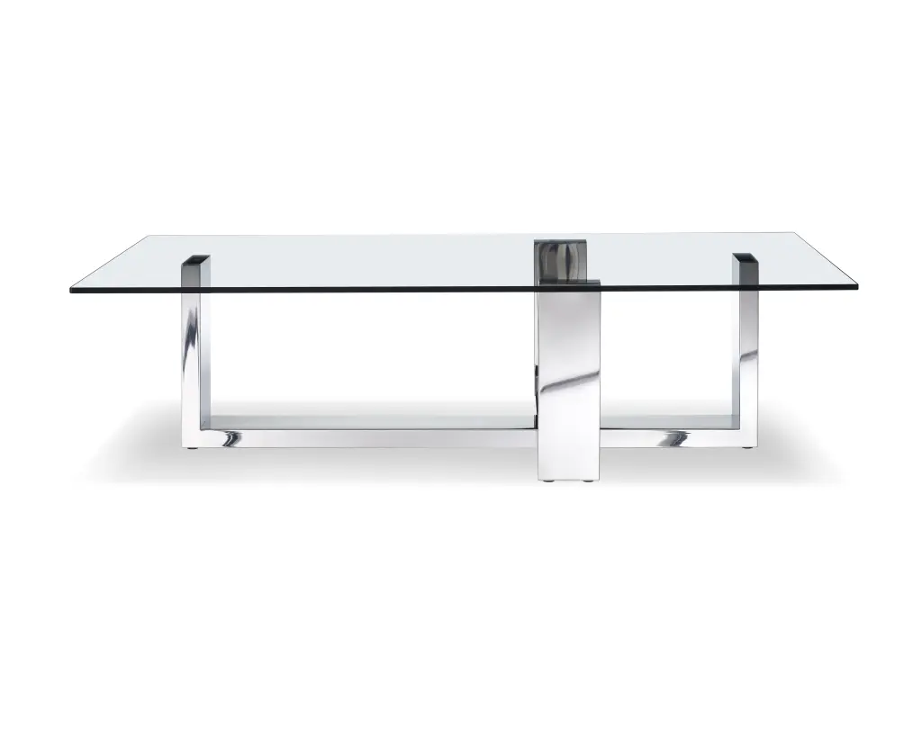 Whiteline Modern Living Silver Blake Contemporary Coffee Table
