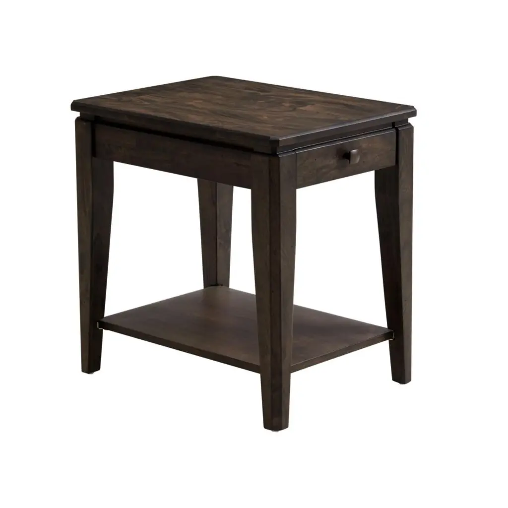 Intercon Furniture Kauai 18x24 Contemporary Wood Chairside Table Brown