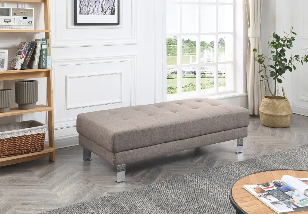 Polished Gray Contemporary Ottoman Living Rooms Gray Foam glory furniture