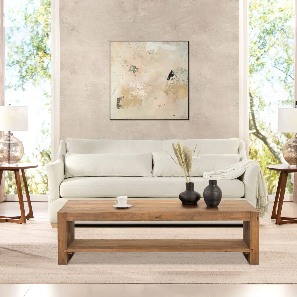 Ada 83 Inch Flared Arm Contemporary Sofa Lumbar Pillows Flax White Linen jennifer taylor home