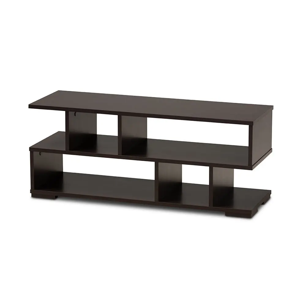 Baxton Studio Arne Modern Dark Brown Wood TV Stand Living Room