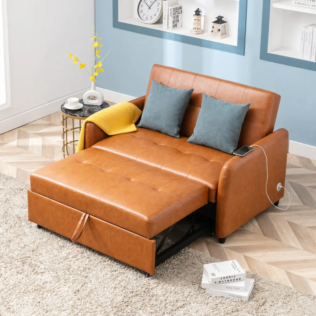 51 Inch Convertible Sleeper Bed Oversized Armchair Customizable Options oris fur.