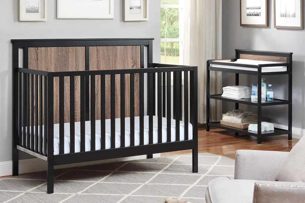 Connelly 4 1 Convertible Crib Black Vintage Walnut Finish simple living