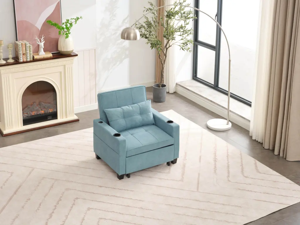 Futon Chair Bed Convertible 3 1 Pull Out Sleeper Chair sofsit furniture