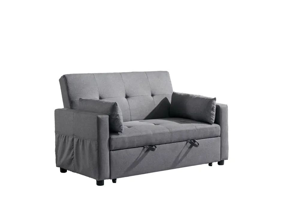 2 Seater Sleeper Sofa Bed Dark Grey Linen 3 1 Convertible Sofa rnb