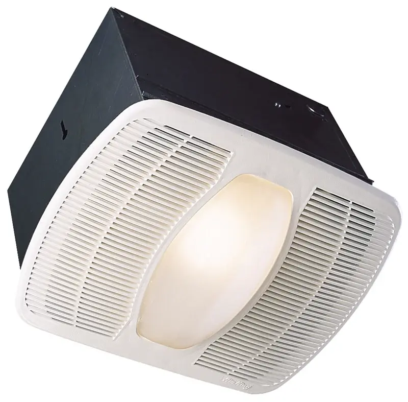 Air King LEDAK100 Exhaust Fan Portable, 0.6 , 115/120 V, 100 cfm Air, 2 sones, LED Lamp, 4 Duct, White