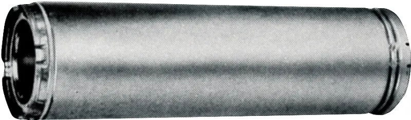 AmeriVent 6HS-12 Chimney Pipe, 9 OD, 12 L, Galvanized Stainless Chromed