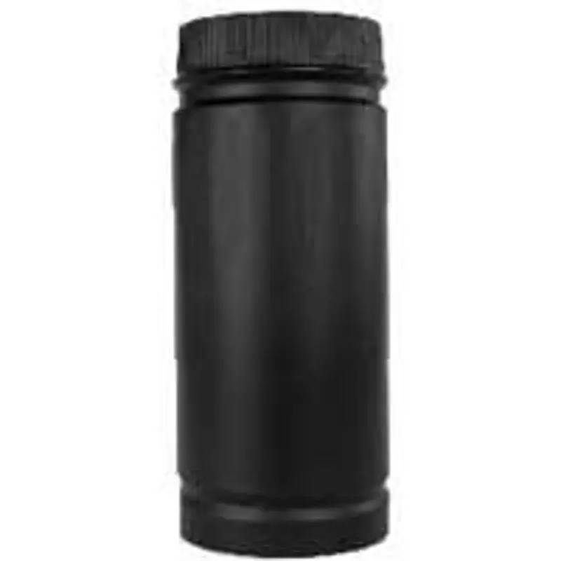 Selkirk DSP8AL-1 Stove Pipe, 8 ID x 8-1/2 OD Dia, 12 to 18 L, Aluminized Steel/Stainless Steel, Onyx