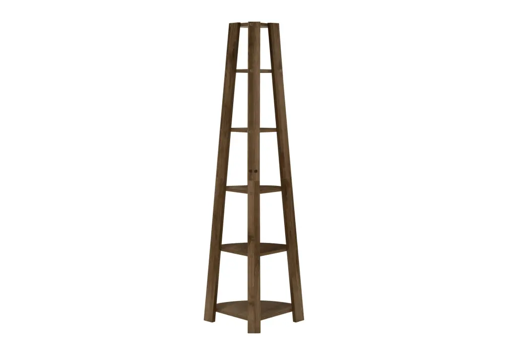 5 Tier Bookshelf Bookcase Etagere Corner 72 Inch Height Office Bedroom Storage 8th street living