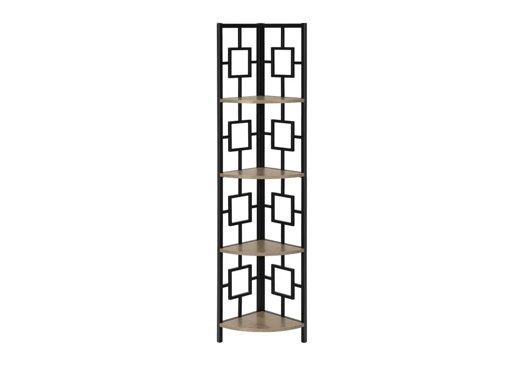 62 Inch Corner Bookshelf 4 Tier Bookcase Etagere Office Bedroom Living Room 8th street living