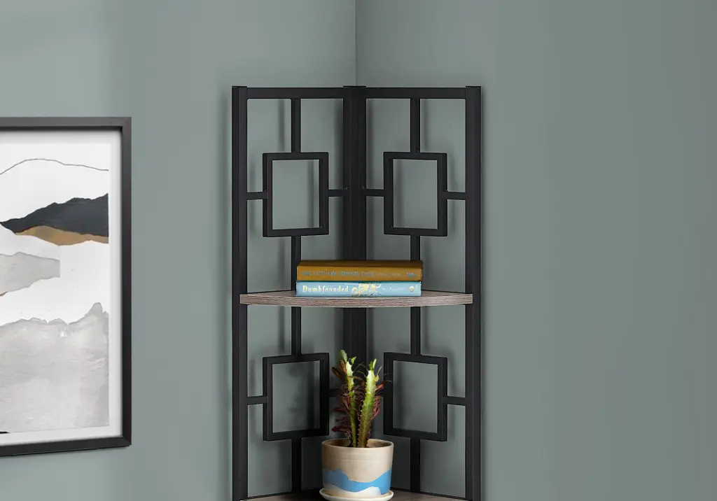 62 Inch Corner Bookshelf 4 Tier Bookcase Etagere Office Bedroom Living Room 8th street living
