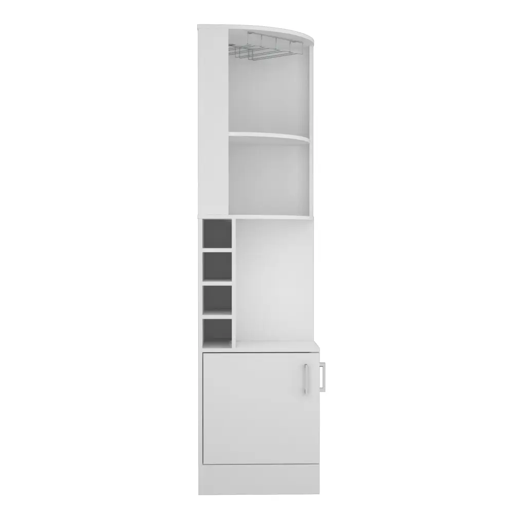 Syrah Corner Bar Cabinet White White Particle Board Modern Design rta mubles colombia