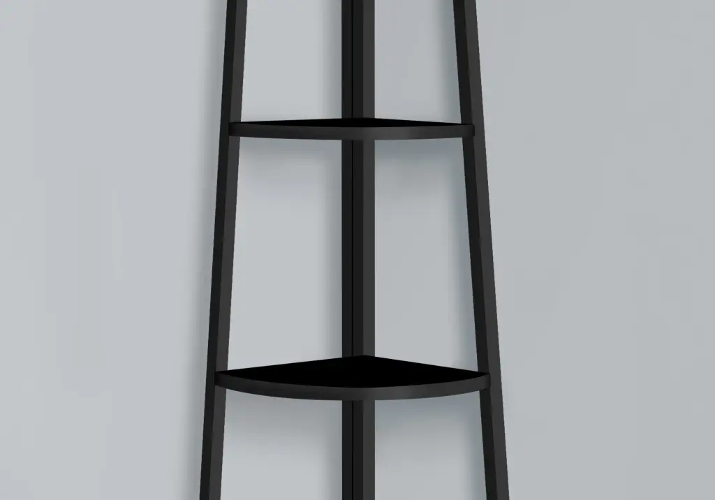 Bookshelf Bookcase Etagere Corner 4 Tier 60H Office Bedroom Storage 8th street living