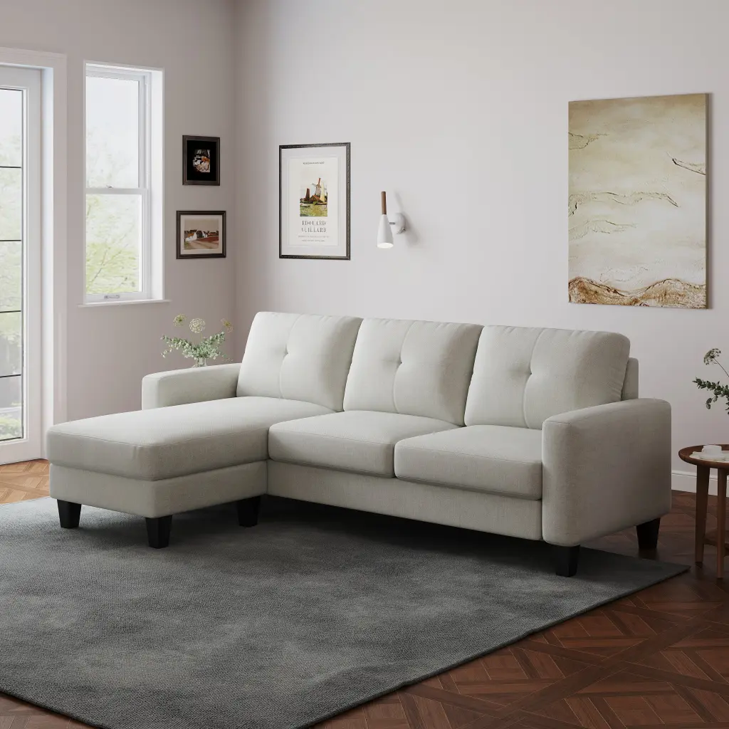 Living Room Home Decor Polyester Material L Influence Couch Corner Sofa hdf store