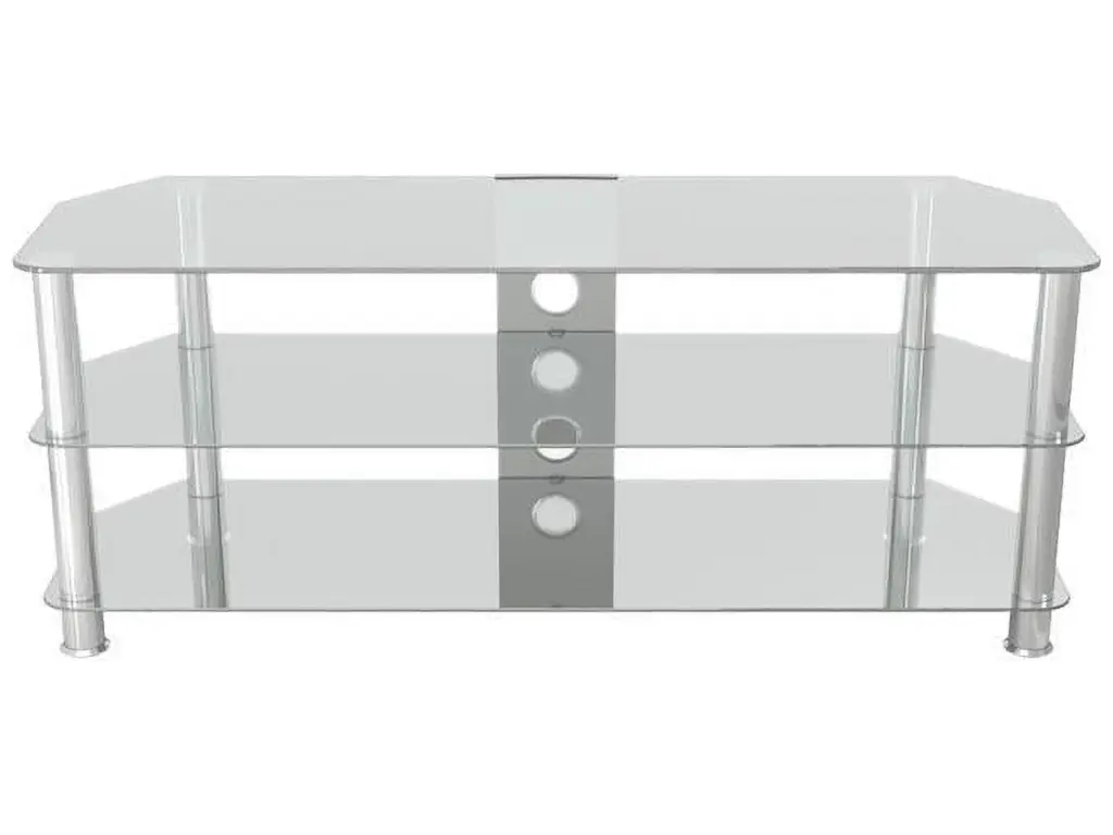 AVF Classic Corner Glass TV Stand Cable Management 60 Inch TVs