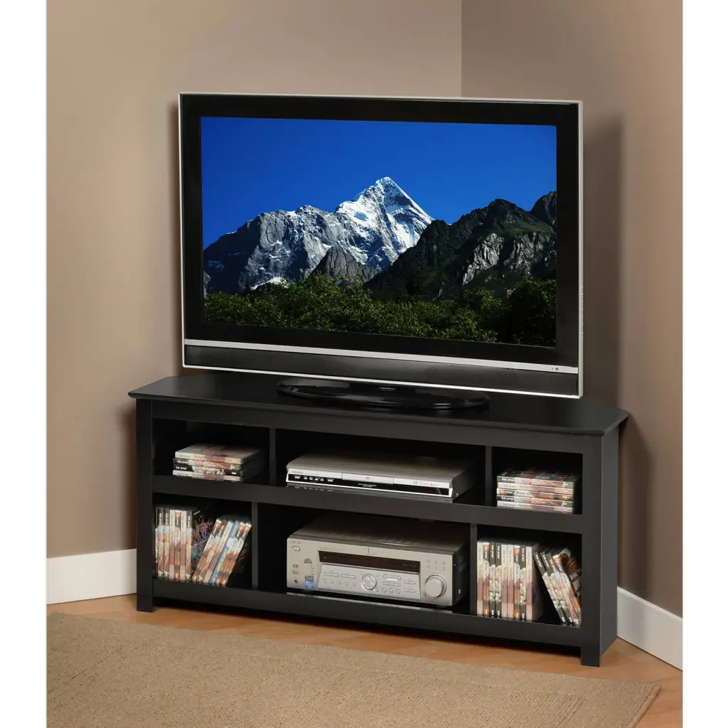 Black Vasari Corner Flat Panel Plasma LCD TV Console PREPAC RTA STORAGE & FURNITURE