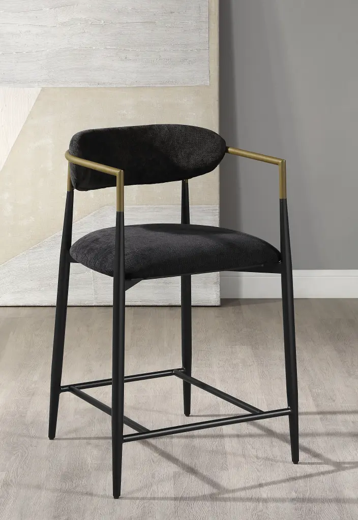 Jaramillo Counter Height Chair Assembled Black Material & Black Finish acme onsite store