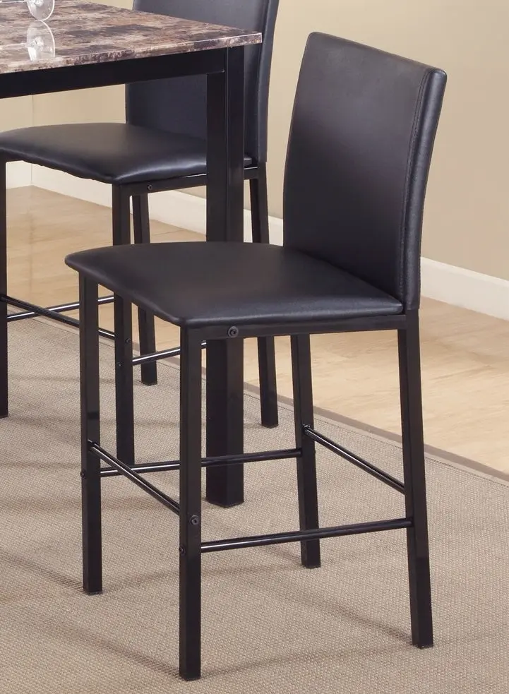 Citico Metal Counter Height Dining Chairs Set Black Metal Frame hz