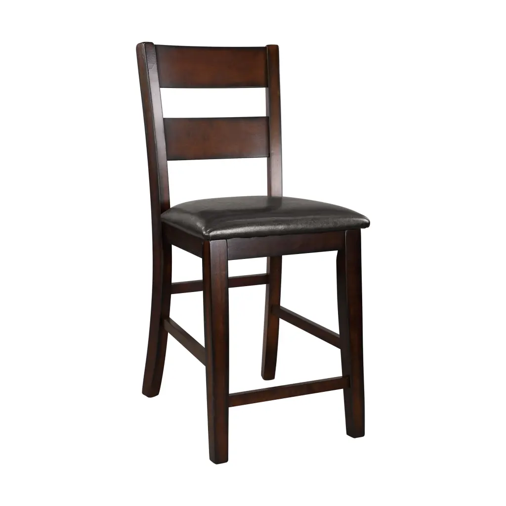 Cherry Finish Timber Counter Height Chairs Set 2 Classic Style kanepe