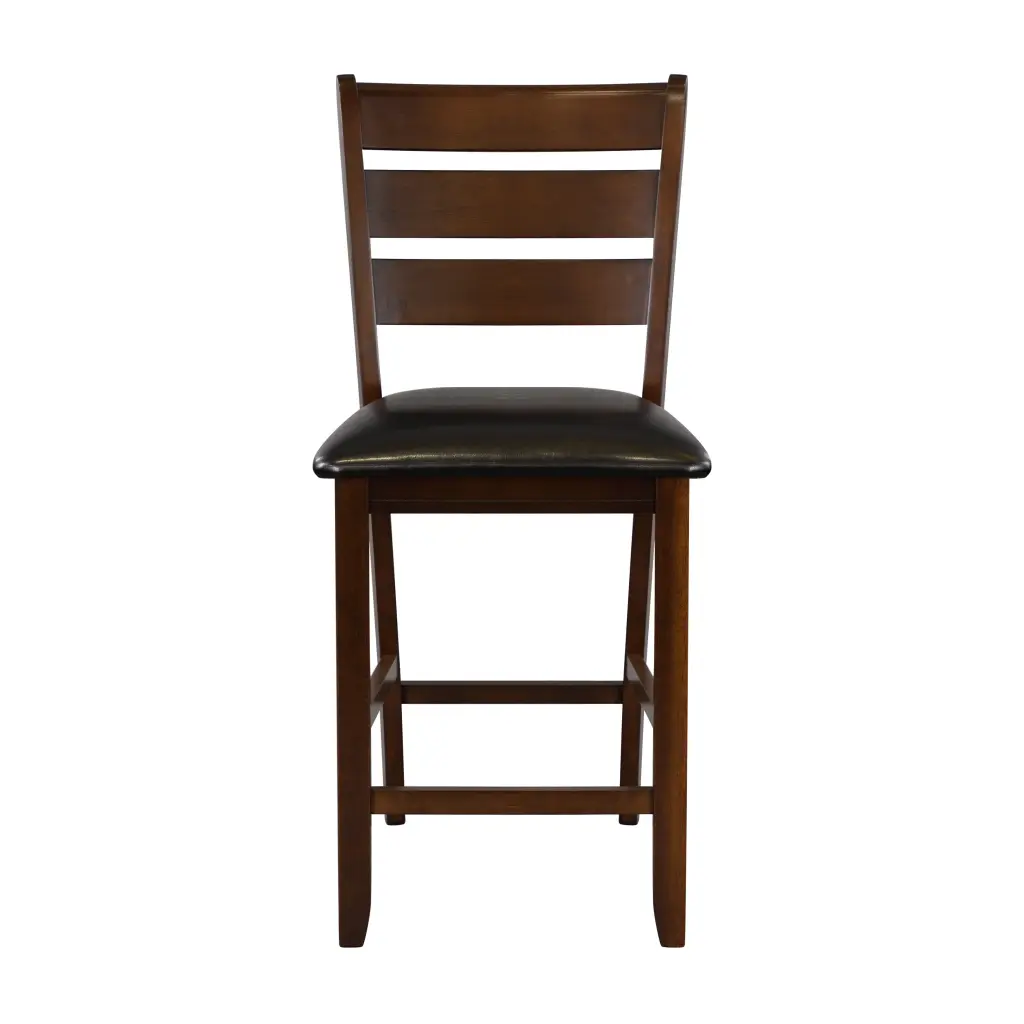 Contemporary Style Set 2 Counter Height Chairs Dark Oak Finish Wood kanepe