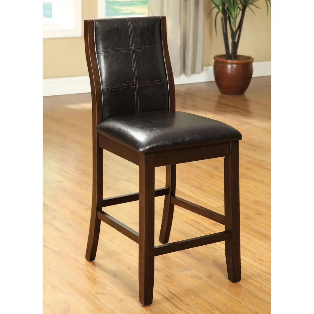 Transitional Dining Room Counter Height Chairs Set 2Pc High Chairs Kitchen kanepe