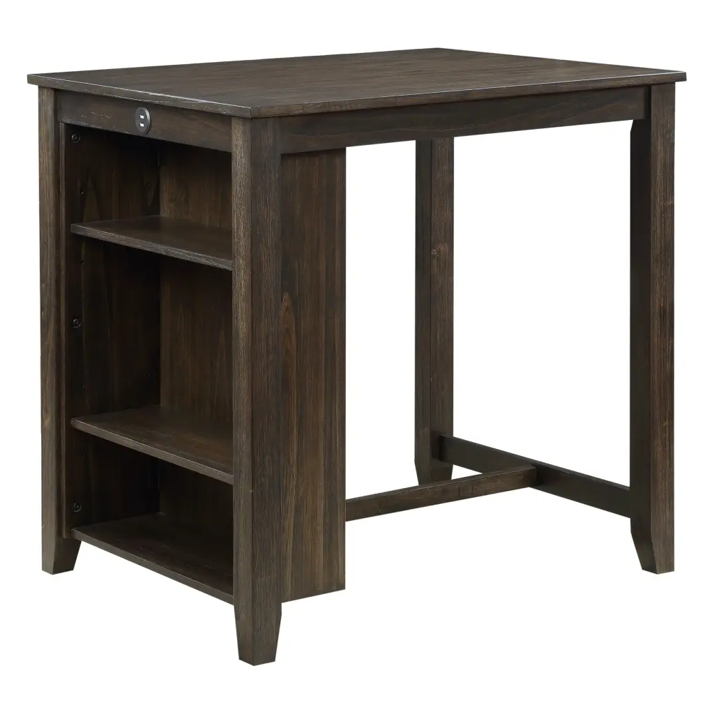 Transitional Design Dark Cherry Finish 3 Piece Pack Counter Height Dining Set kanepe