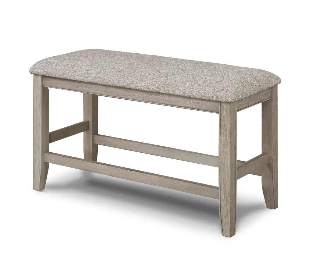 Farmhouse Style Grey Counter Height Bench Footrest Upholstered Stool Kitchen Dining kanepe