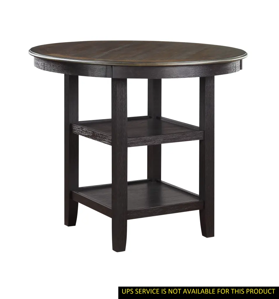 Brown and Black White Finish Counter Height Table 2 Presentation Drawers kanepe