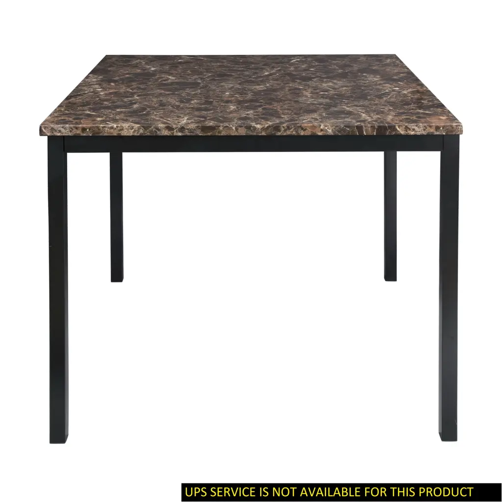 Counter Height Table 1Pc Metal Frame Faux Marble Top Square Transitional kanepe