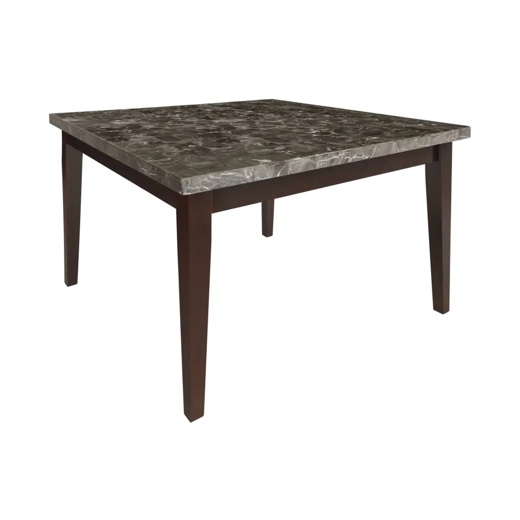Dark Cherry Finish Wooden Counter Height Table Marble Top 1Pc Kitchen kanepe