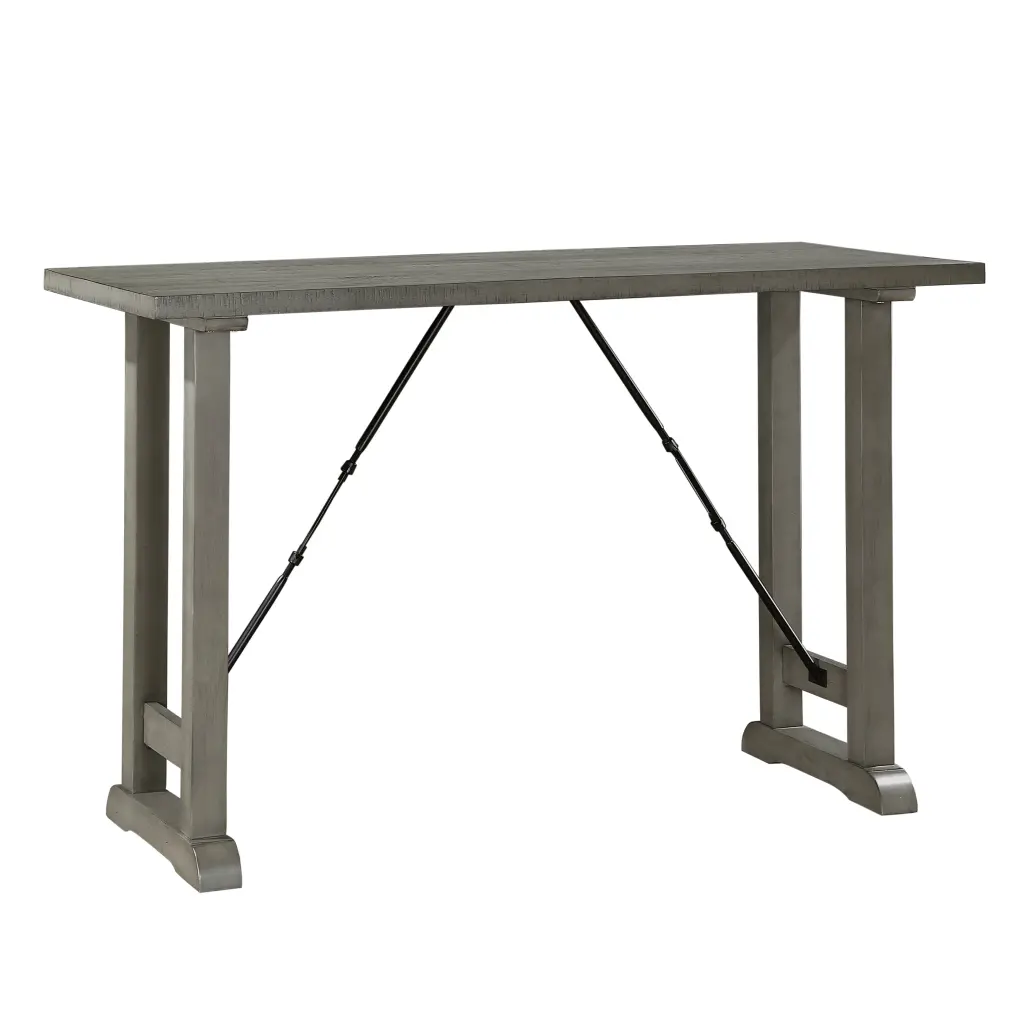 Light Gray Finish Counter Height Table Industrial Design Kitchen Dining kanepe