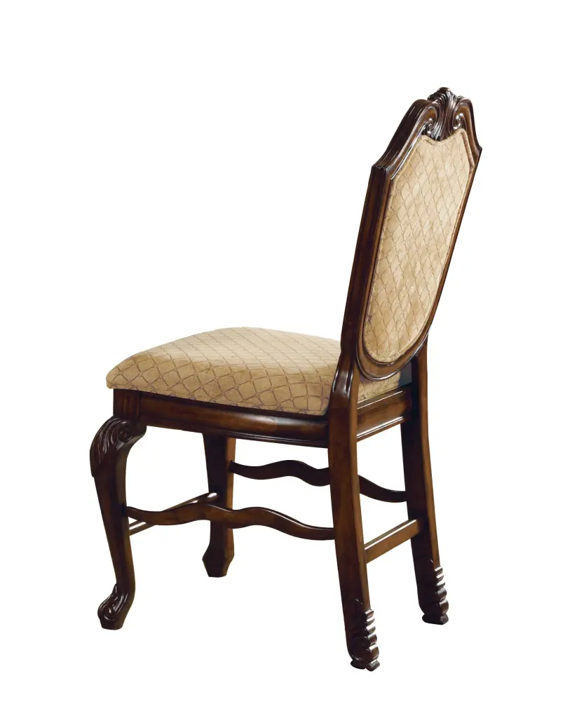 Chateau De Ville Counter Height Chair Set 2 Espresso Wood Dining Chairs acme onsite store