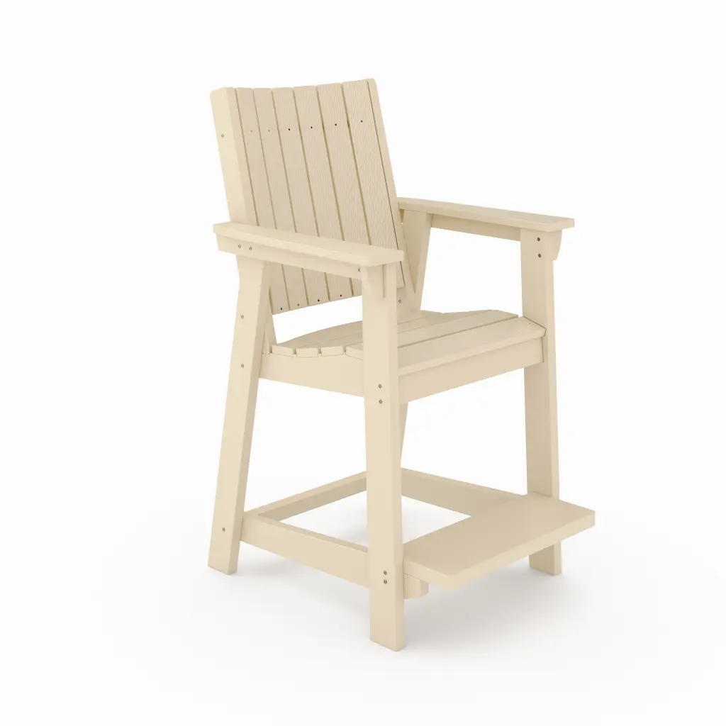 Modern Counter Chair Polished HDPE Poly Lumber Dining Patio and Garage sopoly