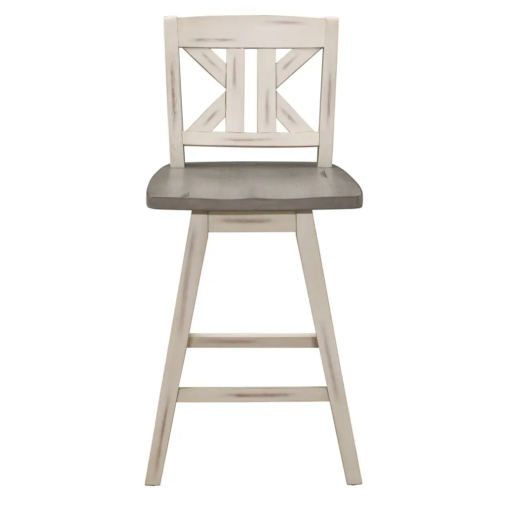 Counter Height Chairs Set 2 White Gray 360 Degree Swivel Chair kanepe