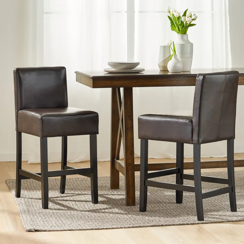 Zuma KD Counter Stool Brown Hide Bar Stool nh-onfind