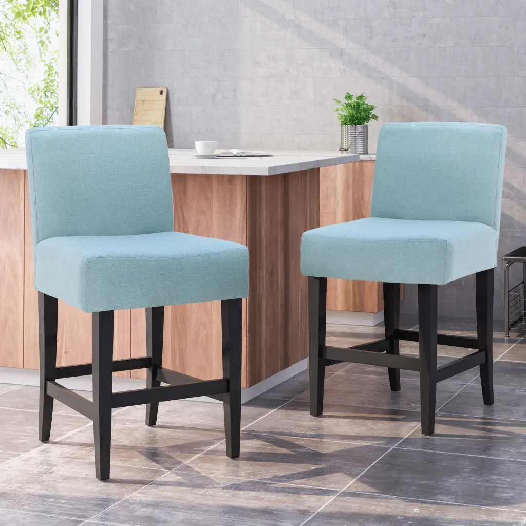 Zuma KD Counter Stool Light Blue Modern Kitchen Stool nh-onfind