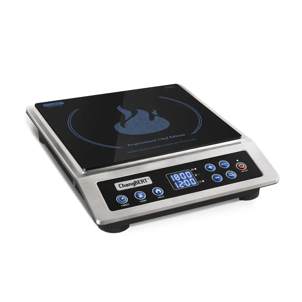 ChangBERT Induction Cooktop NSF Certified Skilled Chef Edition Stove, 1800W Commericial Induction Burner Schott Glass, Lar...