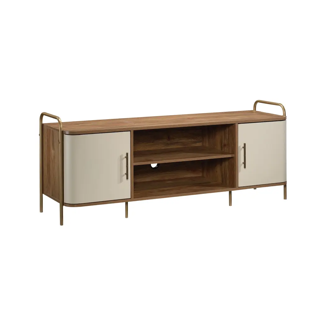 Sauder Coral Cape Entertainment Credenza TVs up to 60 Inches Sindoori Mango Finish