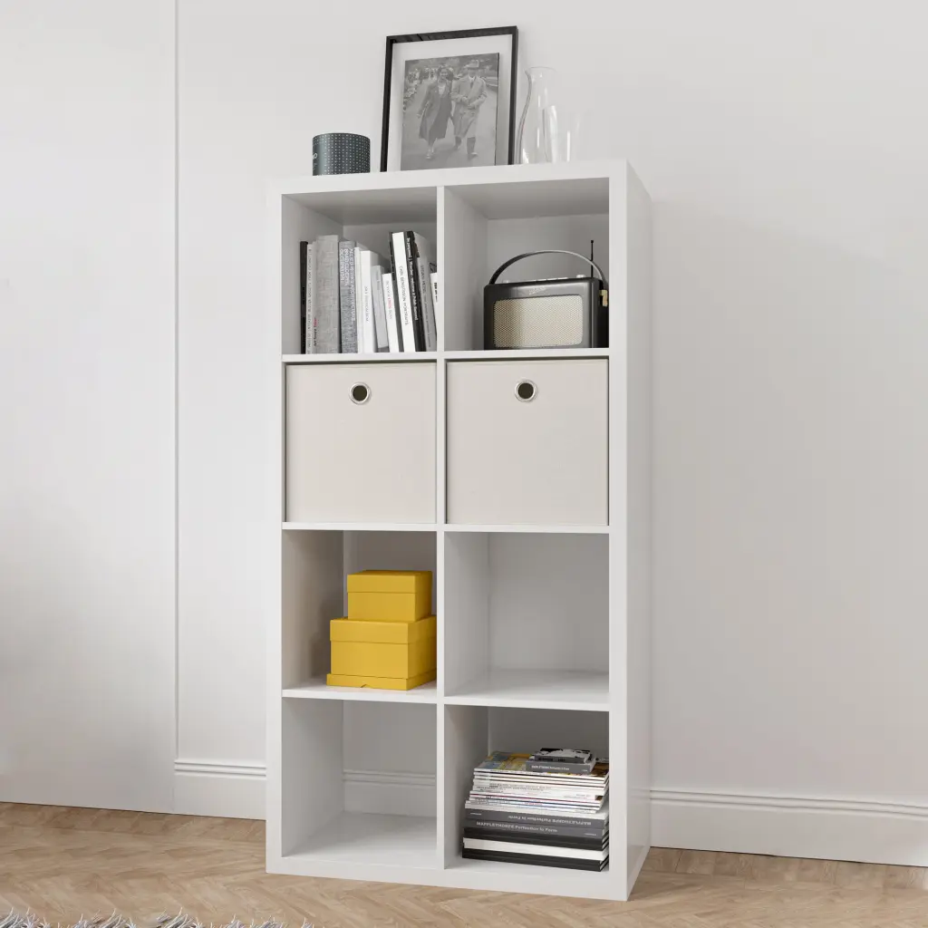 Intelligent Cube 8 Cube Arranger Storage Opened Back Shelves 2x4 Cubes w1412 rocci houseware