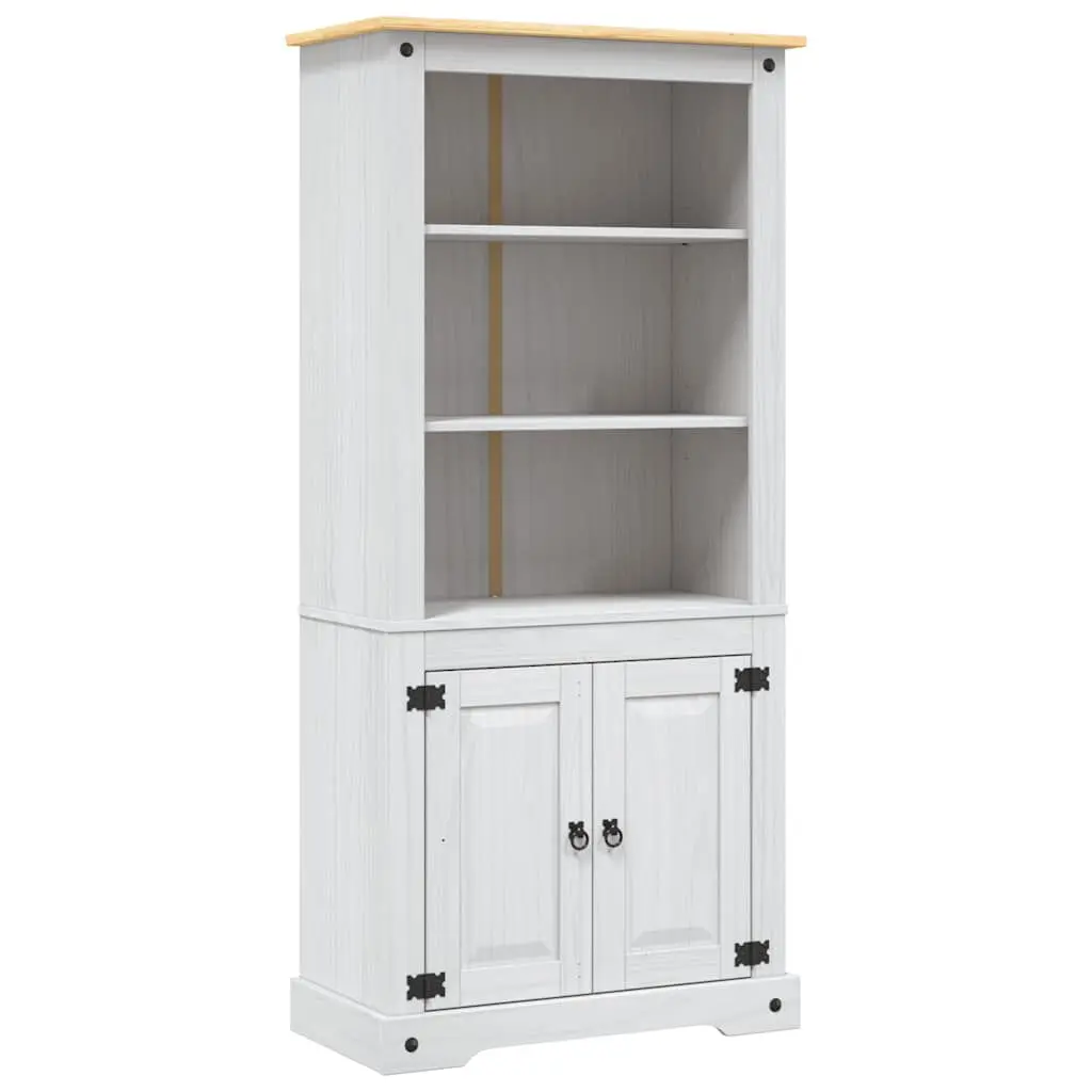 Mexican Pine Corona Range White Cupboard 31.5 Inch Rustic Storage
